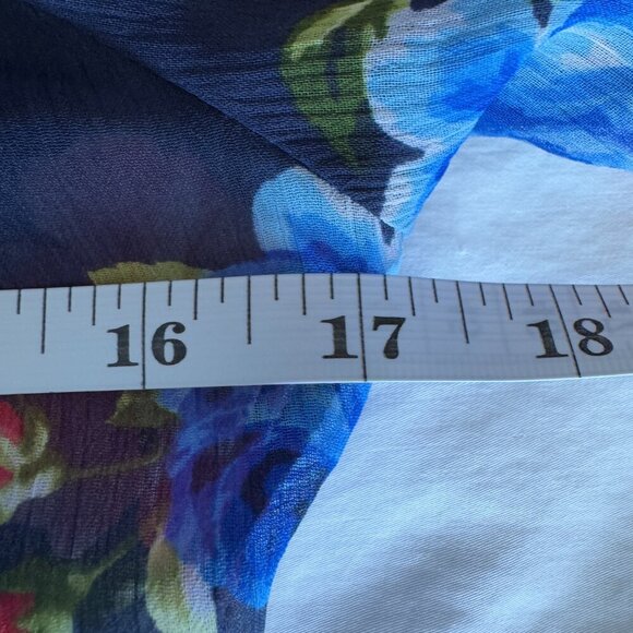 3 For $25! Gilly Hicks Sheer Navy  Floral 3/4 Sleeve Shirt - Picture 7 of 8